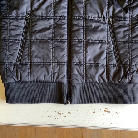 Kappa Black quilted Hooded Logo Jacket Coat Large - Picture 6 of 12